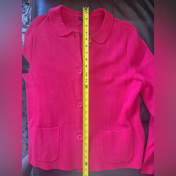 Talbots Women’s bright pink cardigan. Size large. EC-don’t think I ever wore! - Picture 3 of 7